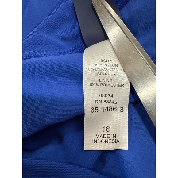 Women Blue 16 Skirted Swim CapriPants Coverage Summer Beach Vacation Resort Boho - Picture 6 of 7